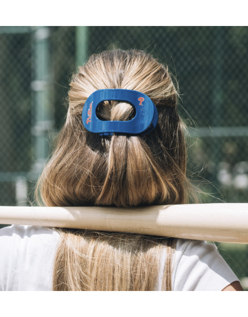 TELETIES Teleties x Philadelphia Phillies Medium Flat Round Hair Clip