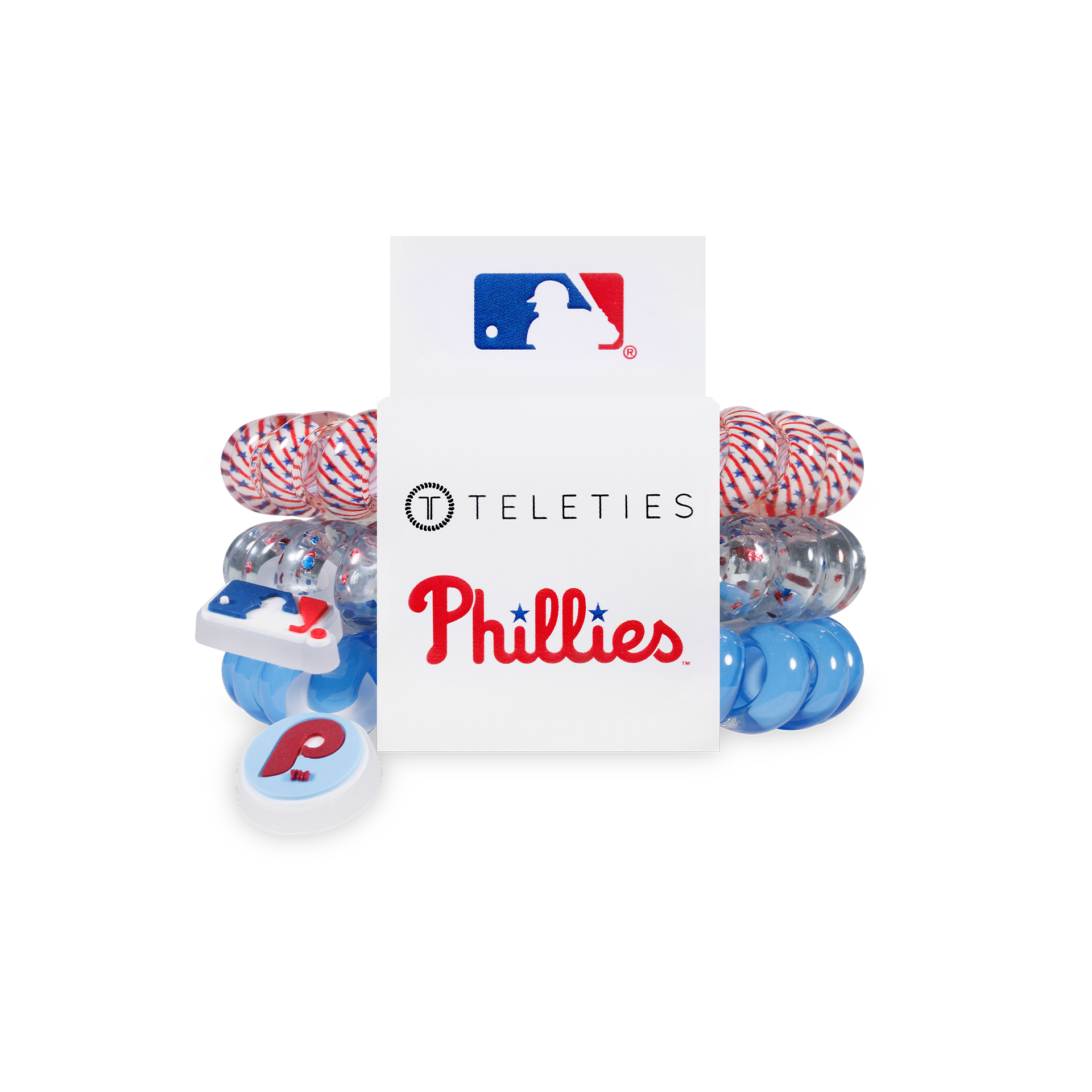 TELETIES Teleties x Philadelphia Phillies Large Hair Ties