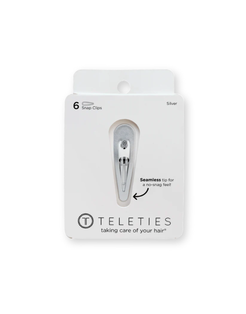 TELETIES Silver Snap Clips