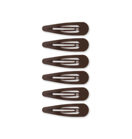 TELETIES Brown Snap Clips