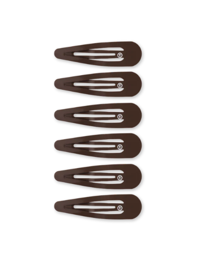 TELETIES Brown Snap Clips