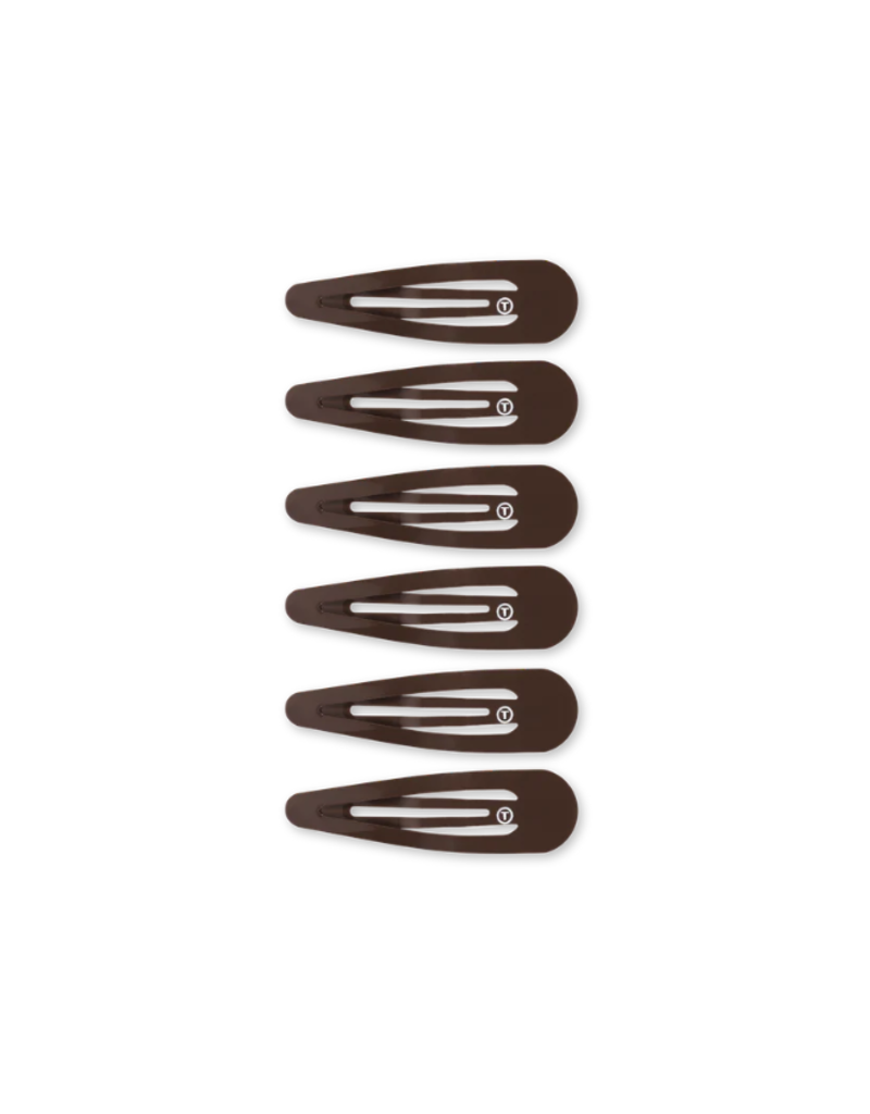 TELETIES Brown Snap Clips