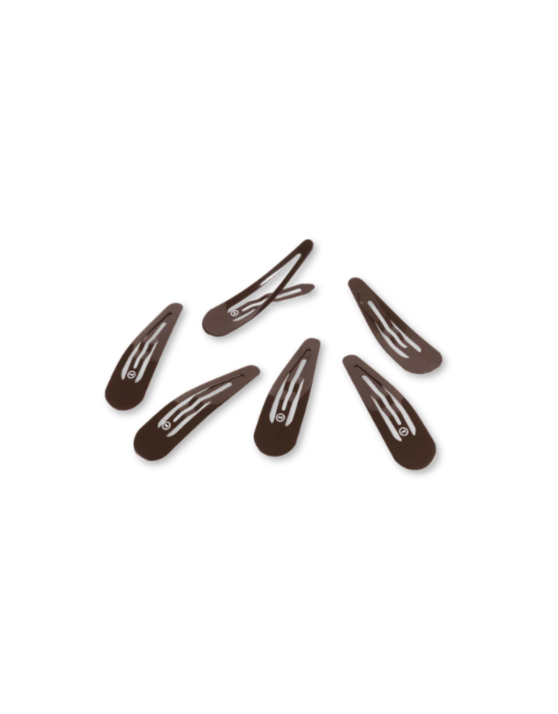 TELETIES Brown Snap Clips