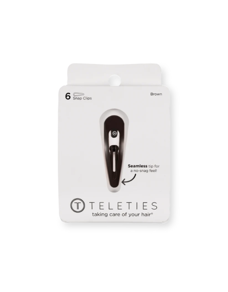 TELETIES Brown Snap Clips