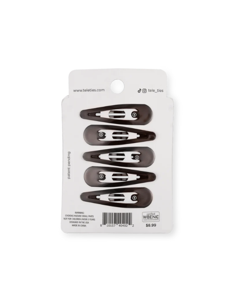 TELETIES Brown Snap Clips