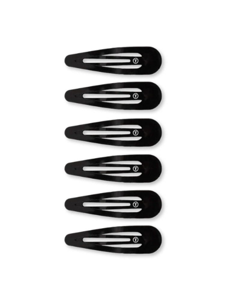 TELETIES Jet Black Snap Clips