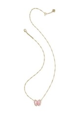 KENDRA SCOTT DESIGN Haley Bow Gold Short Pendant Necklace in Blush Mother-of-Pearl