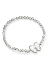 KENDRA SCOTT DESIGN Haley Bow Silver Stretch Bracelet in Ivory Mother-of-Pearl