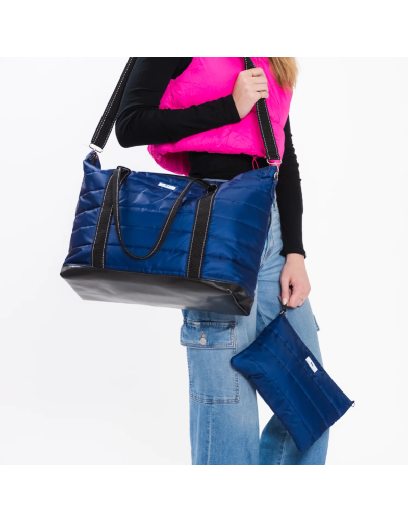 SCOUT Triple Advisor Travel Tote Bag in Navy Puffer