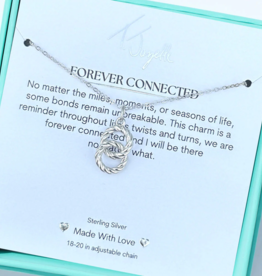TJAZELLE Forever Connected Charm Necklace in Silver