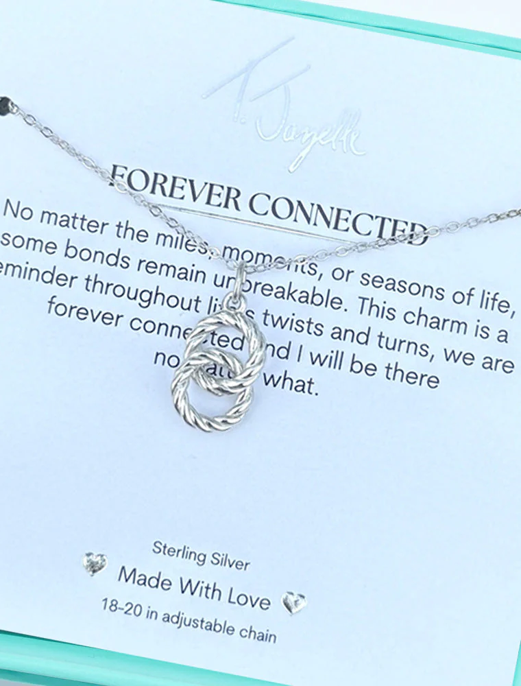 TJAZELLE Forever Connected Charm Necklace in Silver