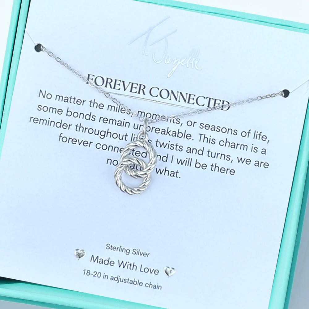TJAZELLE Forever Connected Charm Necklace in Silver