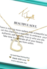 TJAZELLE Beautiful Soul Charm Necklace in Gold TJAZELLE Beautiful Soul Charm Necklace in Gold