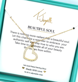 TJAZELLE Beautiful Soul Charm Necklace in Gold
