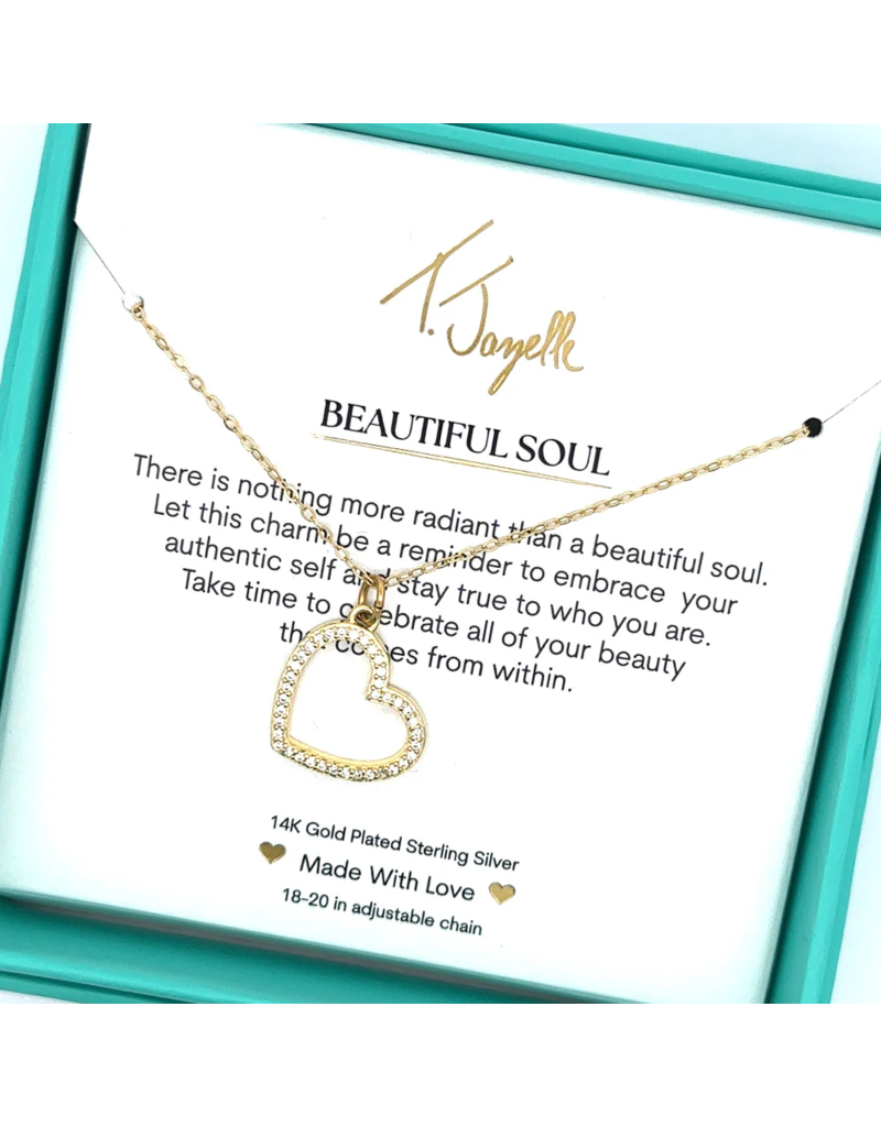 TJAZELLE Beautiful Soul Charm Necklace in Gold