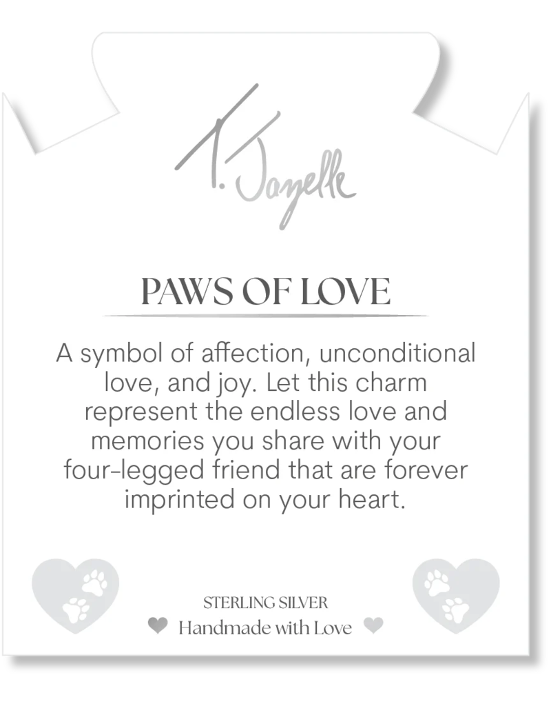 TJAZELLE Paws of Love Bracelet in Lepidolite Quartz & Silver