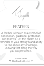 TJAZELLE Feather Bracelet in Lepidolite Quartz & Silver