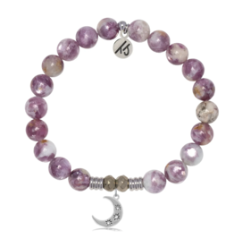 TJAZELLE Friendship Stars Bracelet in Lepidolite Quartz & Silver