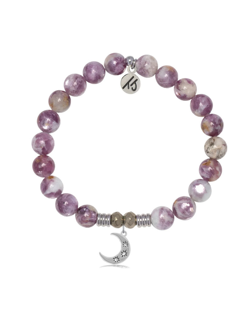 TJAZELLE Friendship Stars Bracelet in Lepidolite Quartz & Silver