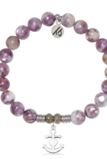 TJAZELLE Faith. Hope. Love. Bracelet in Lepidolite Quartz & Silver