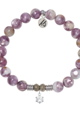 TJAZELLE Shine Like A Diamond Bracelet in Lepidolite Quartz & Silver