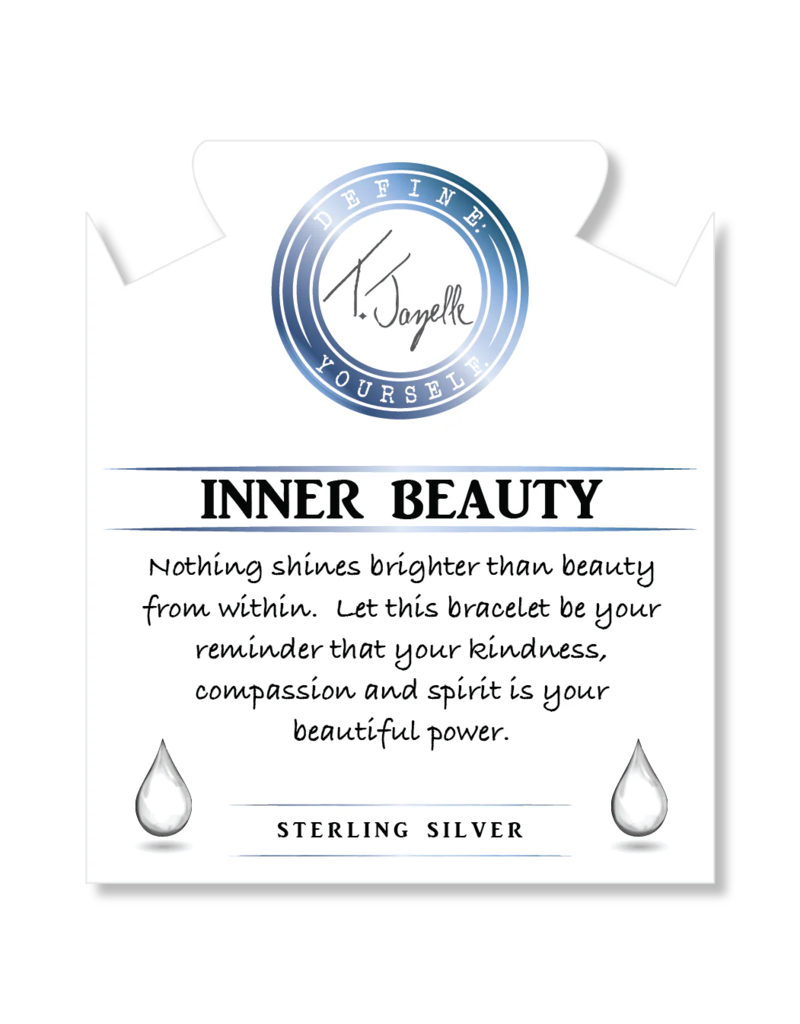 TJAZELLE Inner Beauty Bracelet in Aqua Agate & Silver