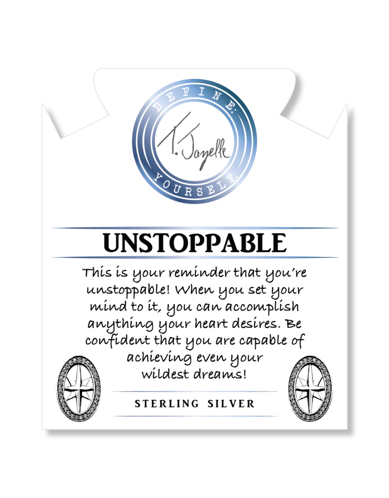 TJAZELLE Unstoppable Bracelet in Aqua Agate & Silver