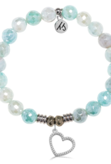 TJAZELLE Beautiful Soul Bracelet in Aqua Agate & Silver