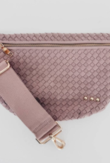 PRETTY SIMPLE Suede Woven Westlyn Bum Bag in Primrose