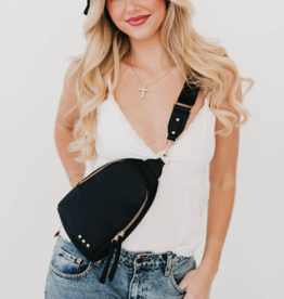 PRETTY SIMPLE Adventure Awaits Sling Bag in Black