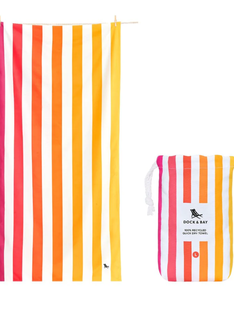 DOCK & BAY Quick Dry XL Towel in Peach Sunrise