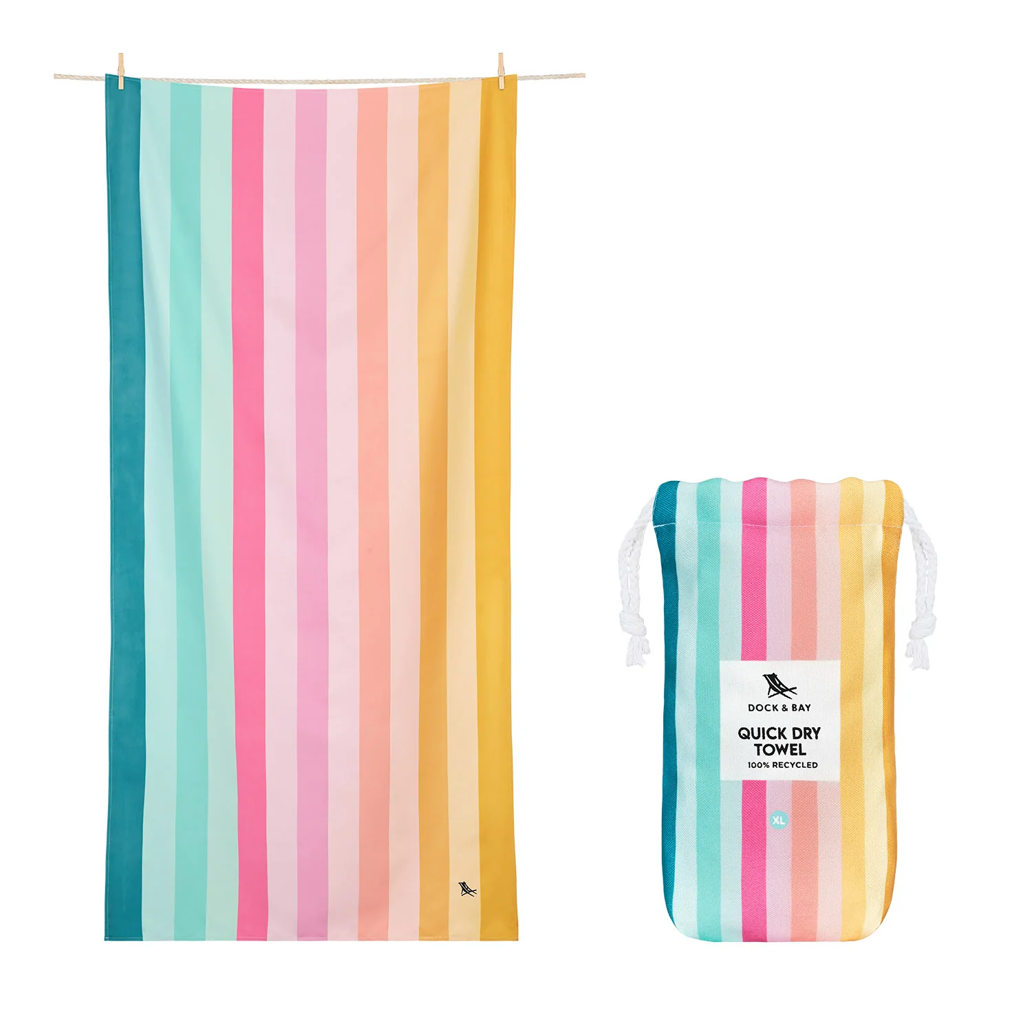 DOCK & BAY Quick Dry XL Towel in Coastal Candy