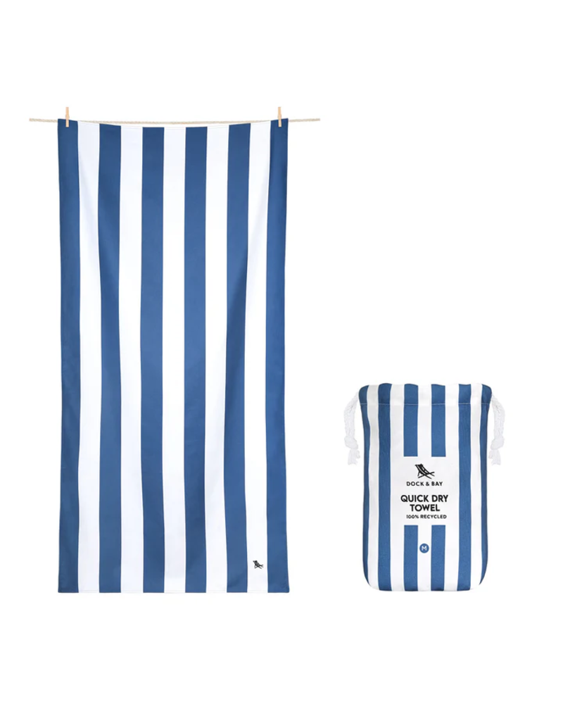 DOCK & BAY Quick Dry Medium Towel in Whitesunday Blue