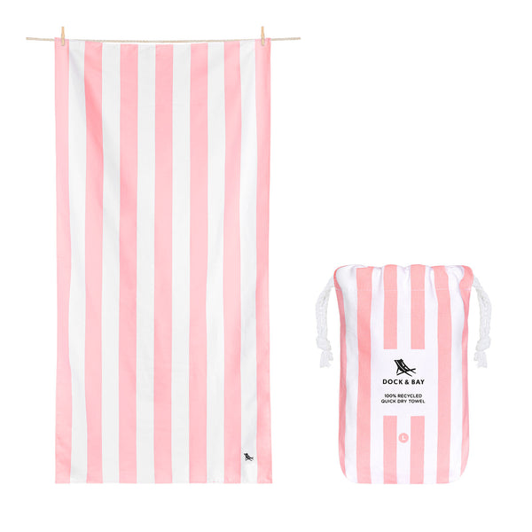 DOCK & BAY Quick Dry Medium Towel in Malibu Pink