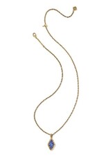 KENDRA SCOTT DESIGN Adeline Vintage Gold Short Pendant Necklace in Blue Lapis