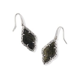 KENDRA SCOTT DESIGN Adeline Vintage Silver Drop Earrings in Golden Obsidian