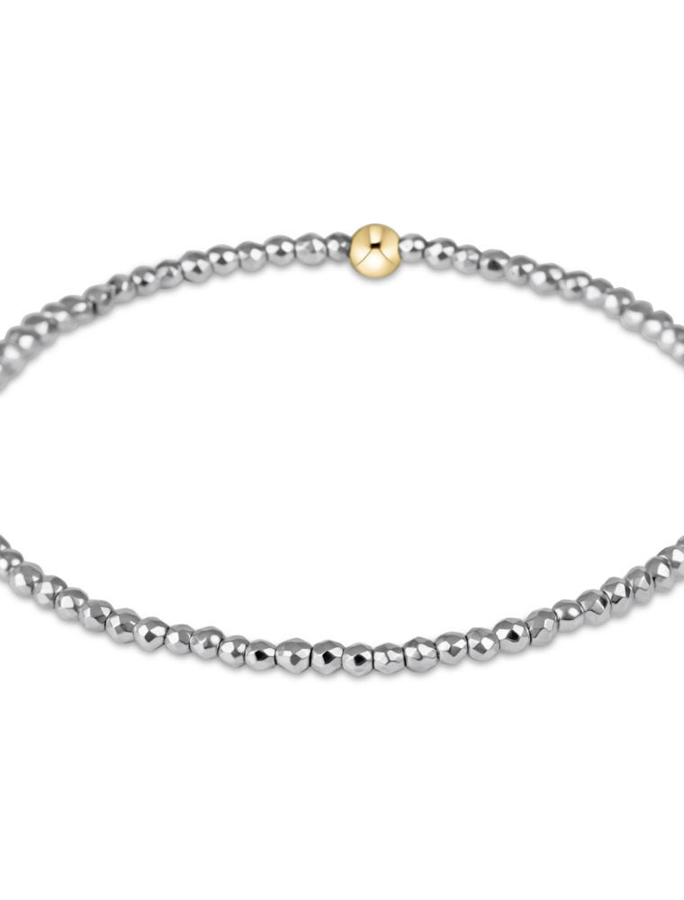 ENEWTON DESIGN Faceted Silver Hematite 2mm Bead Bracelet