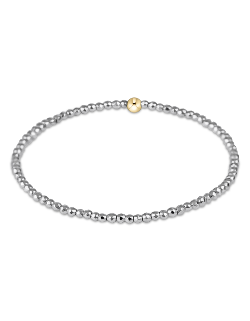 ENEWTON DESIGN Faceted Silver Hematite 2mm Bead Bracelet