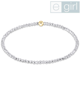 ENEWTON DESIGN eGirl Bright Silver Faceted Hematite 2mm Bead Bracelet