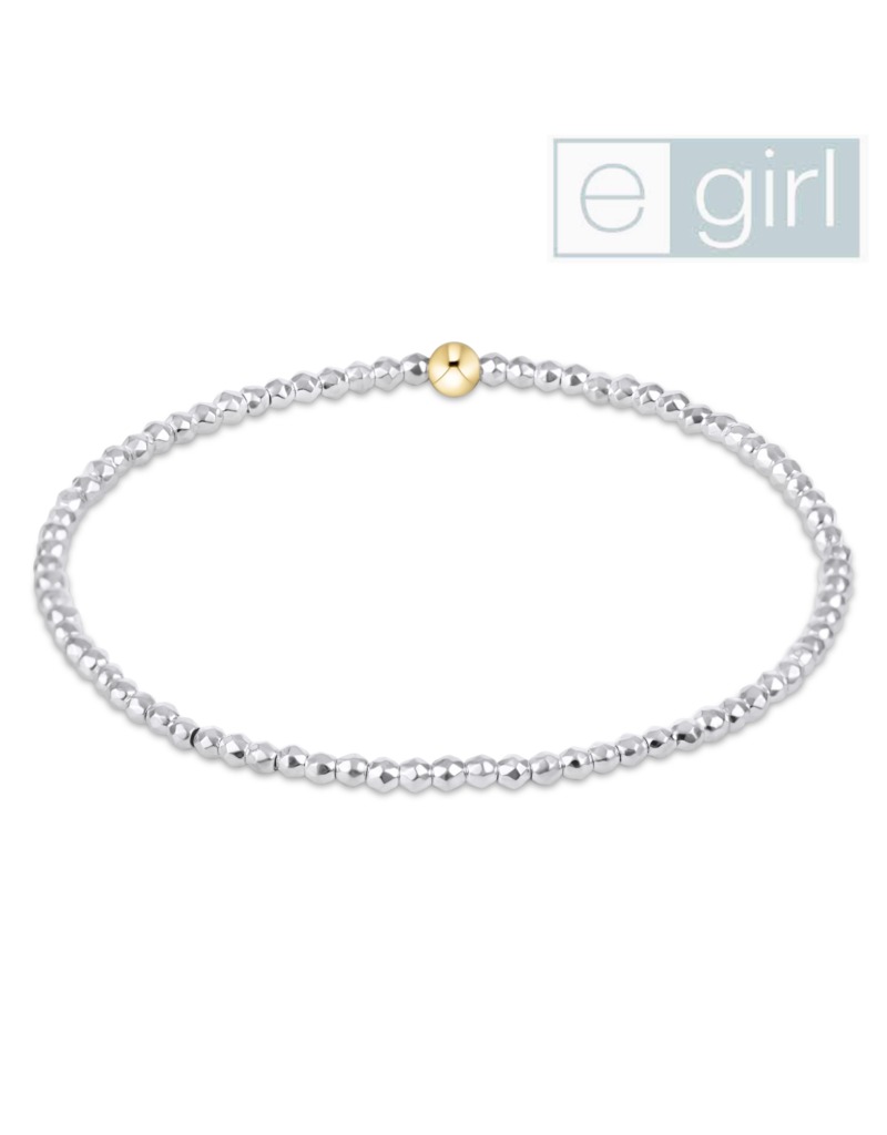 ENEWTON DESIGN eGirl Bright Silver Faceted Hematite 2mm Bead Bracelet