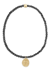 ENEWTON DESIGN Faceted Hematite 2mm Bead Bracelet with Gold Inspire Small Charm
