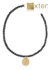 ENEWTON DESIGN Extends Faceted Hematite 2mm Bead Bracelet with Gold Inspire Small Charm