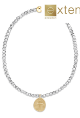 ENEWTON DESIGN Extends Faceted Silver Hematite 2mm Bead Bracelet with Gold Inspire Small Charm