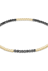 ENEWTON DESIGN Blissful Pattern 2mm Bead Bracelet in Silver Hematite/Gold