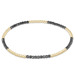 ENEWTON DESIGN Blissful Pattern 2mm Bead Bracelet in Silver Hematite/Gold
