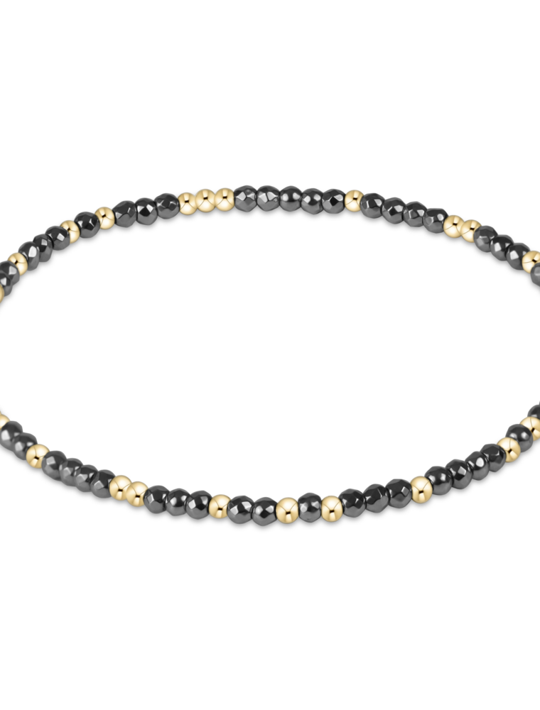 ENEWTON DESIGN Hope Unwritten 2mm Bead Bracelet – Silver Faceted Hematite
