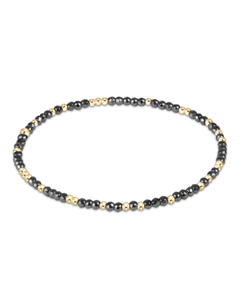 ENEWTON DESIGN Hope Unwritten 2mm Bead Bracelet – Silver Faceted Hematite
