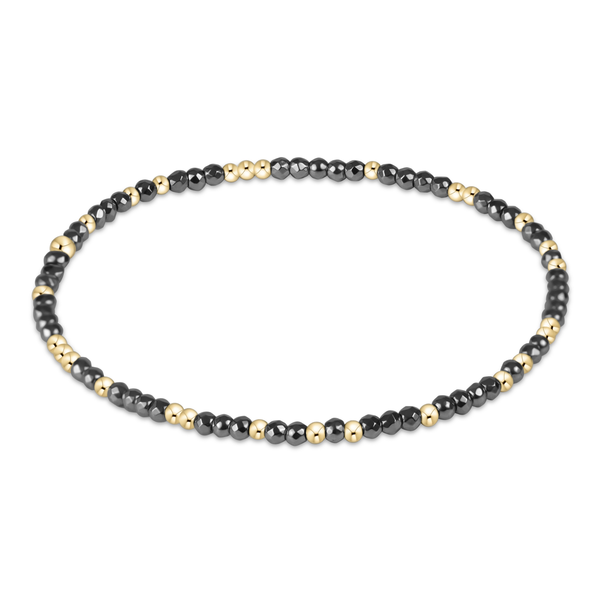 ENEWTON DESIGN Hope Unwritten 2mm Bead Bracelet – Silver Faceted Hematite
