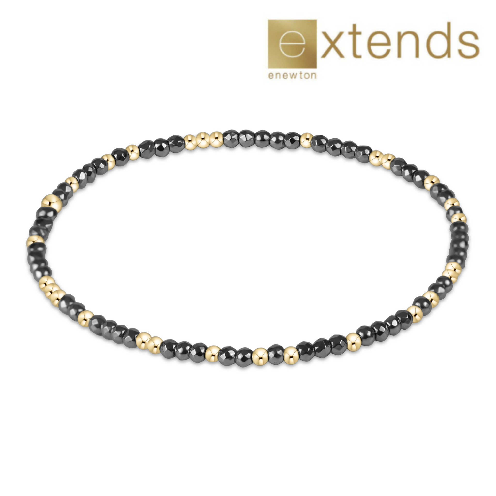 ENEWTON DESIGN Extends Hope Unwritten 2mm Bead Bracelet – Silver Faceted Hematite