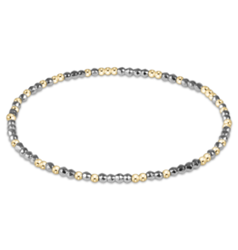 ENEWTON DESIGN Hope Unwritten 2mm Bead Bracelet – Bright Silver Faceted Hematite